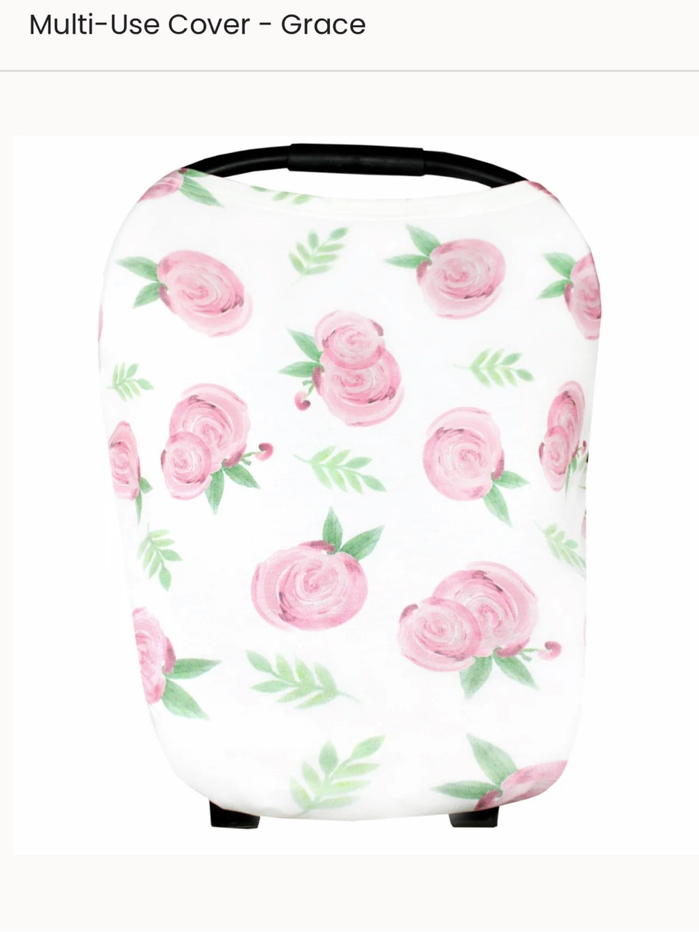 Set of 2 Floral Stretchy Baby nursing/car seat covers